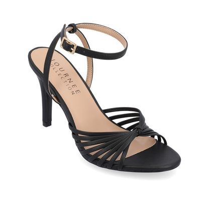 Journee VANITA STILETTO HEELS IN VEGAN LEATHER - Black