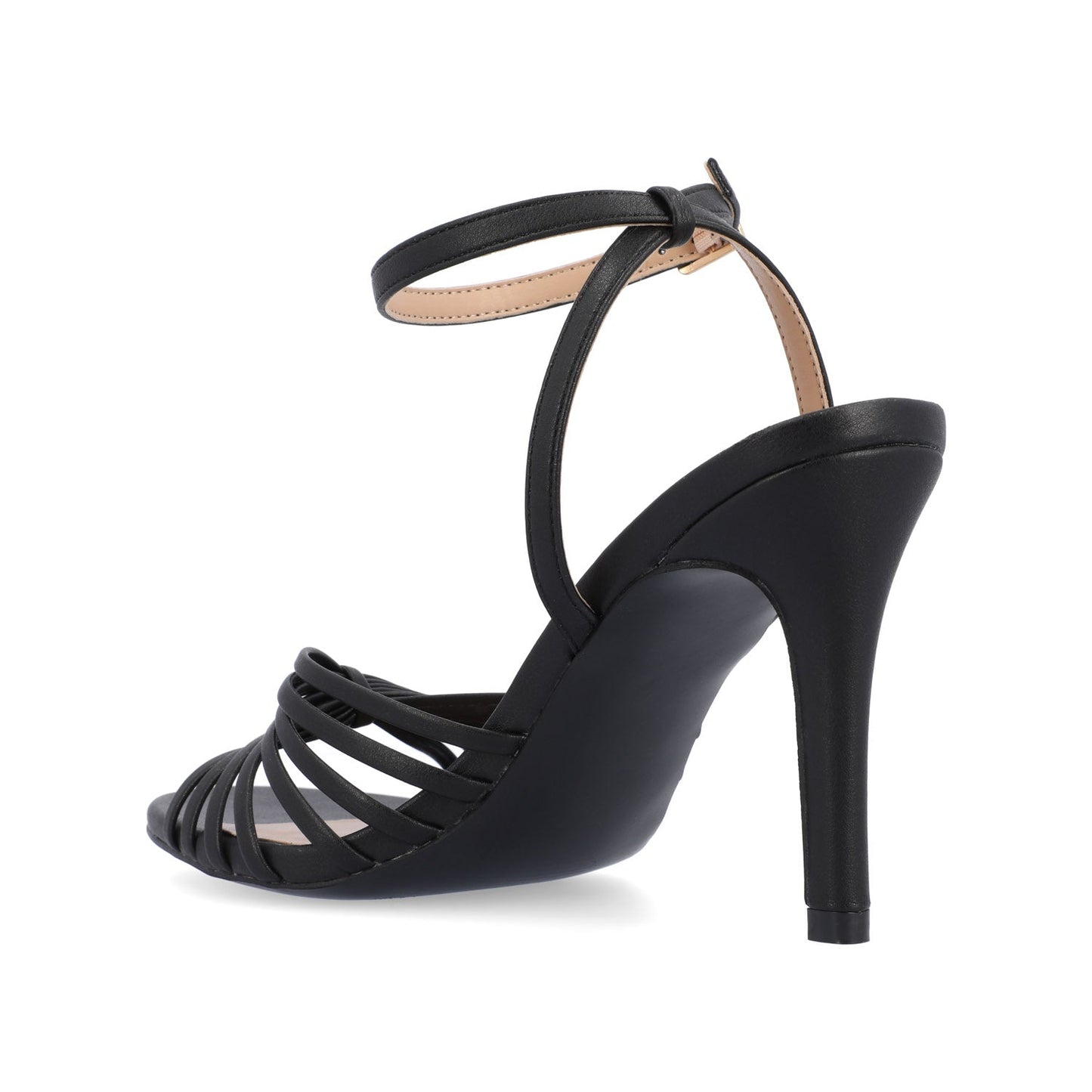 Journee VANITA STILETTO HEELS IN VEGAN LEATHER - Black