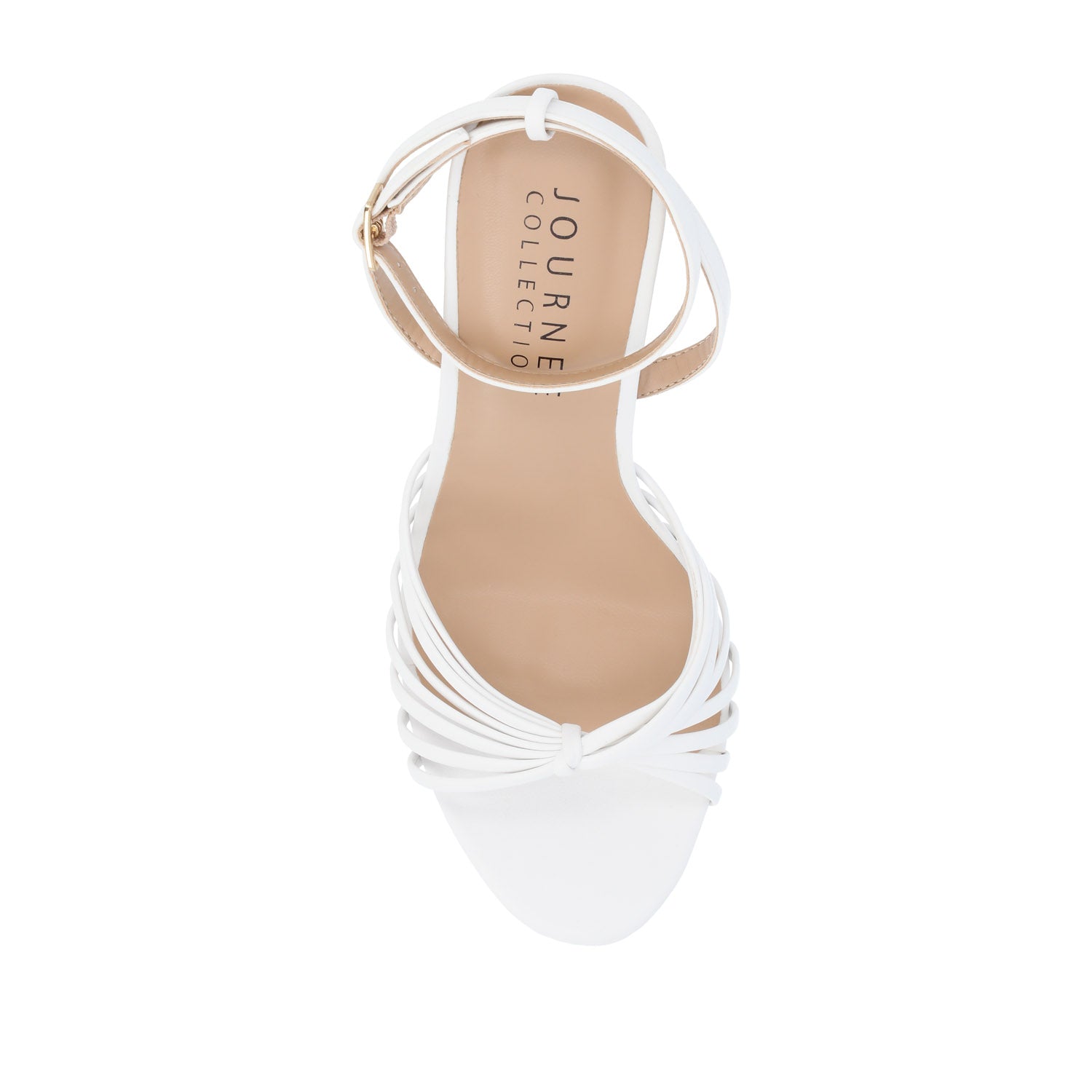 Journee VANITA STILETTO HEELS IN VEGAN LEATHER - White
