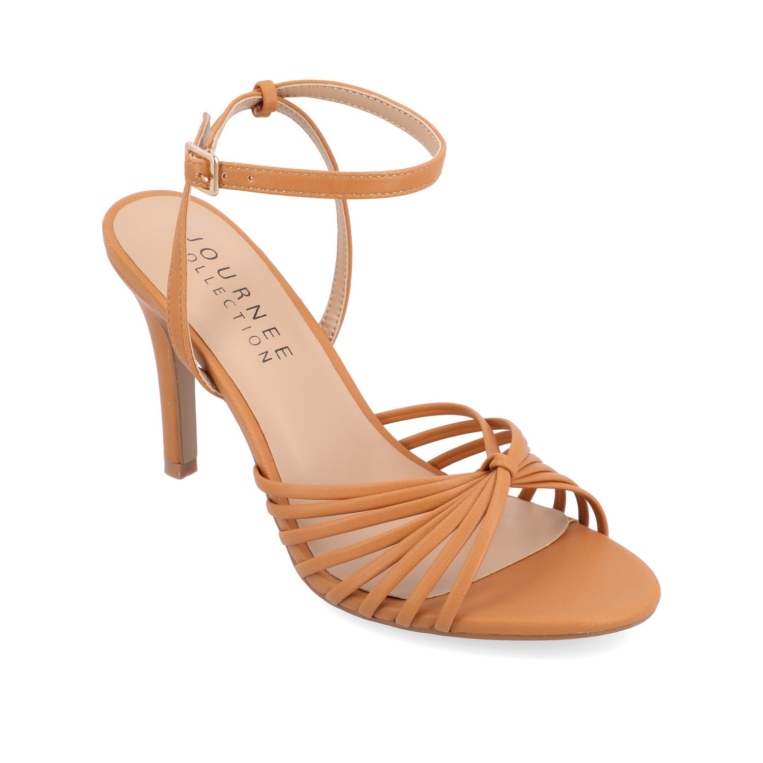 Journee VANITA STILETTO HEELS IN VEGAN LEATHER - Tan