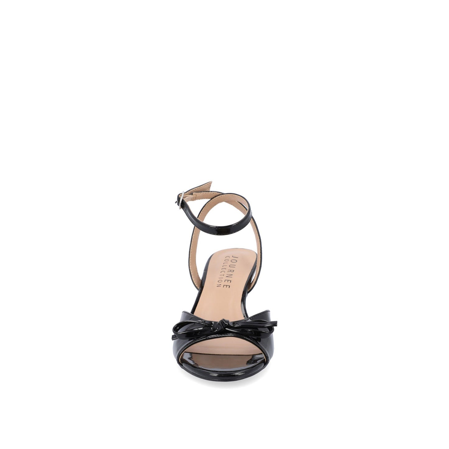 Journee JENNIFER STRAPPY KITTEN HEELS IN PATENT - Black Patent