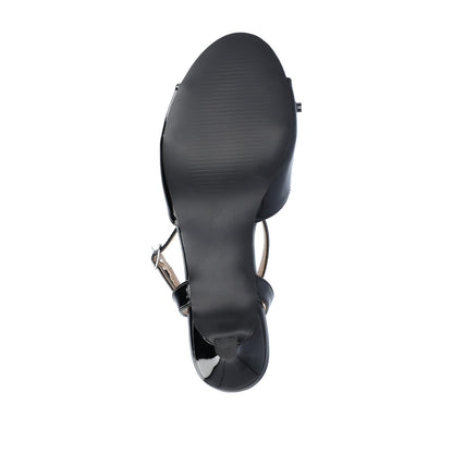 Journee JENNIFER STRAPPY KITTEN HEELS IN PATENT - Black Patent