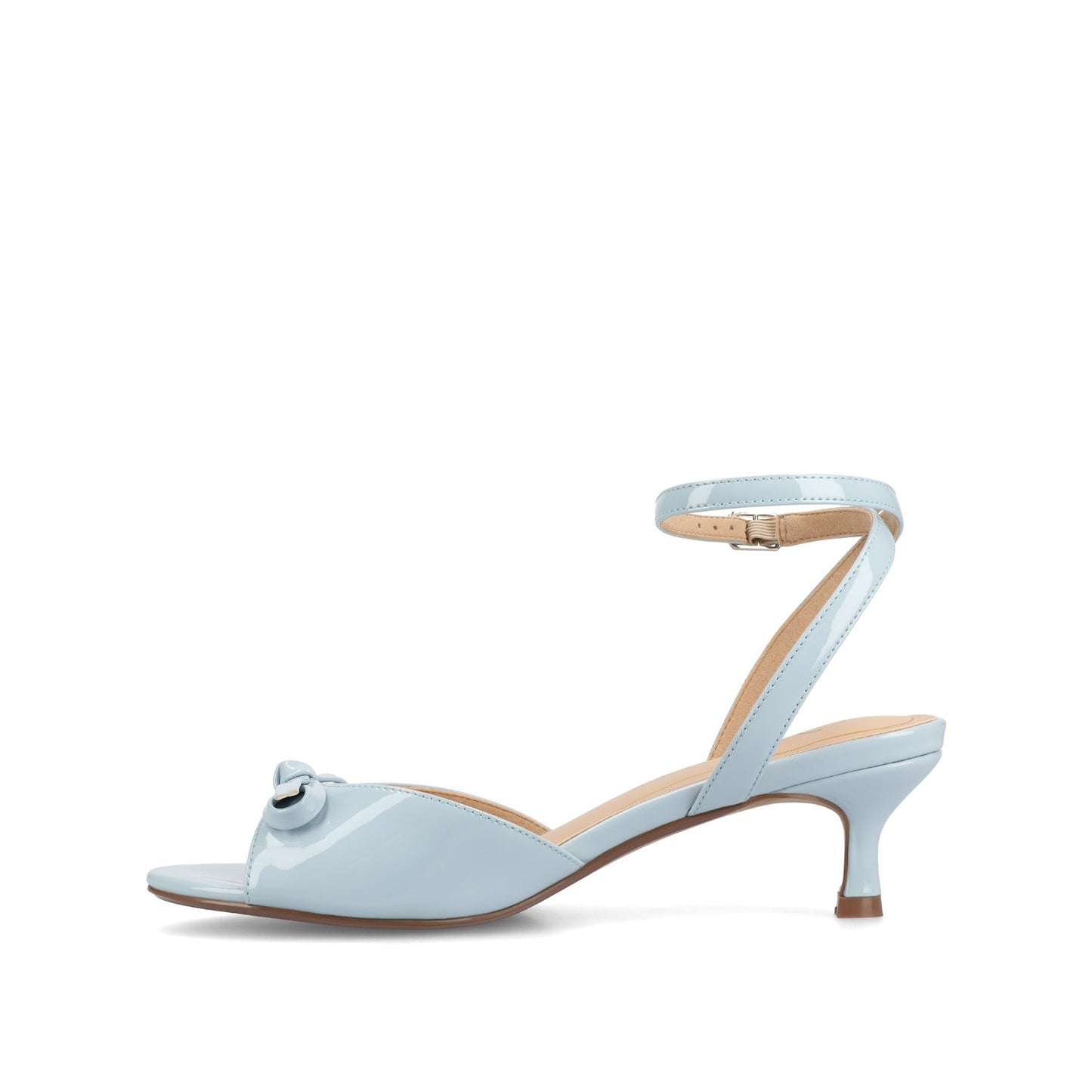 Journee JENNIFER STRAPPY KITTEN HEELS IN PATENT - Blue Patent