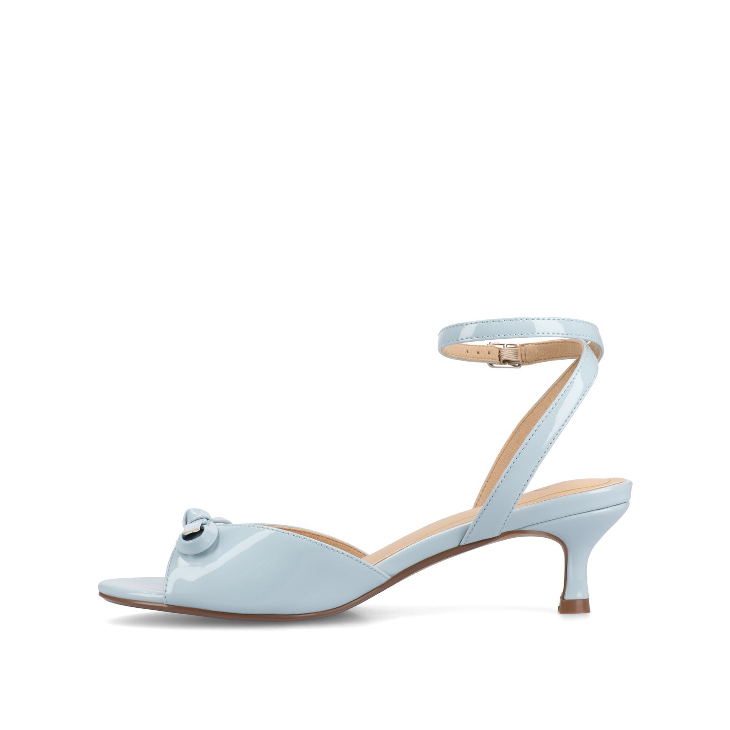 Journee JENNIFER STRAPPY KITTEN HEELS IN PATENT - Blue Patent