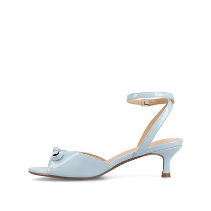 Journee JENNIFER STRAPPY KITTEN HEELS IN PATENT - Blue Patent