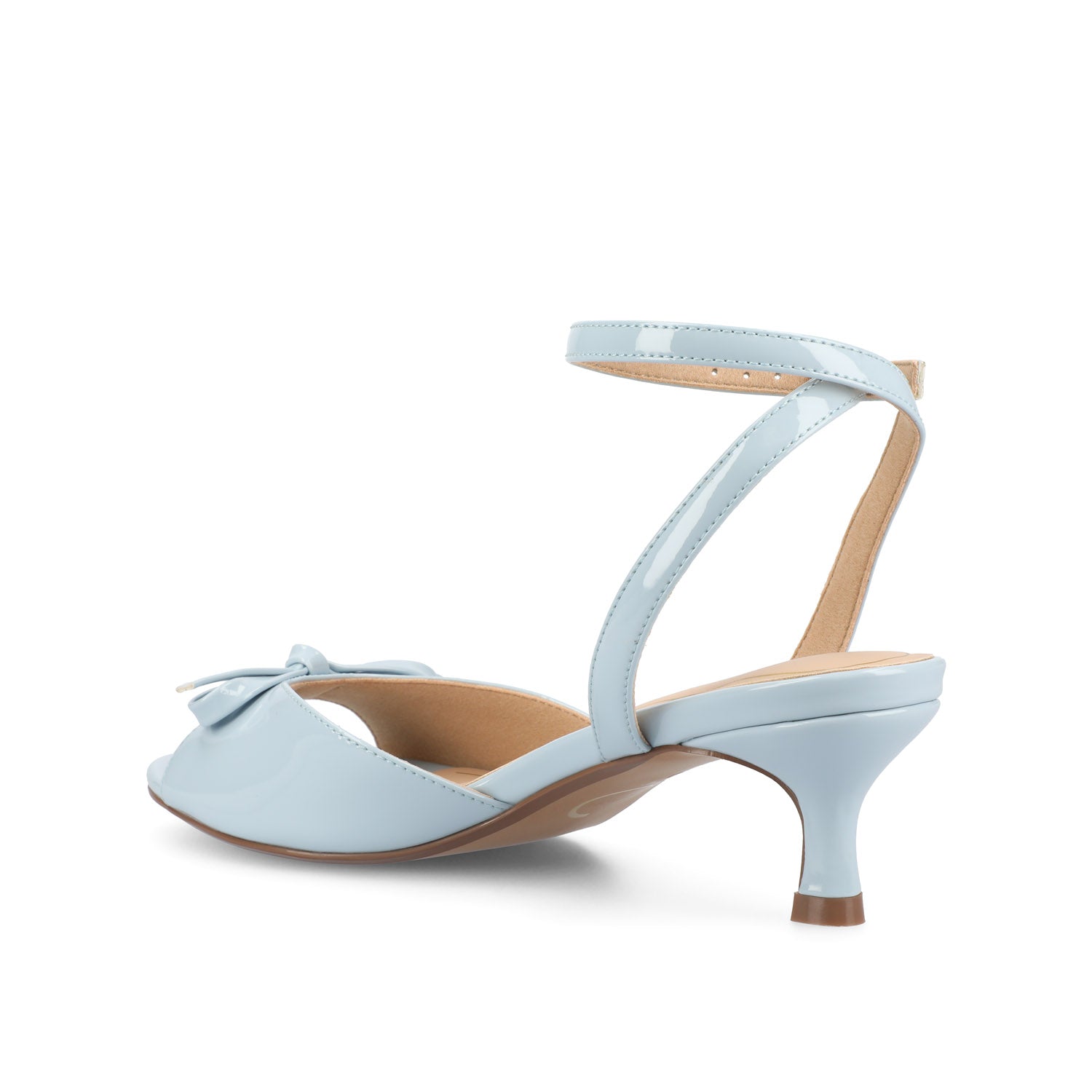 Journee JENNIFER STRAPPY KITTEN HEELS IN PATENT - Blue Patent