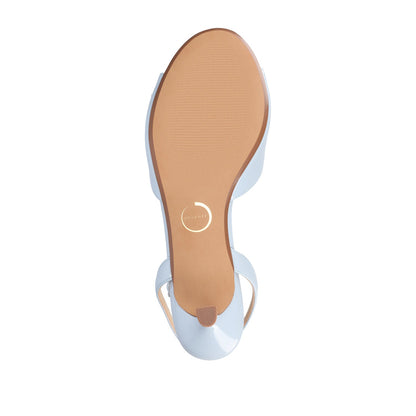 Journee JENNIFER STRAPPY KITTEN HEELS IN PATENT - Blue Patent