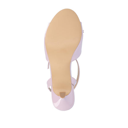 Journee JENNIFER STRAPPY KITTEN HEELS IN PATENT - Purple Patent