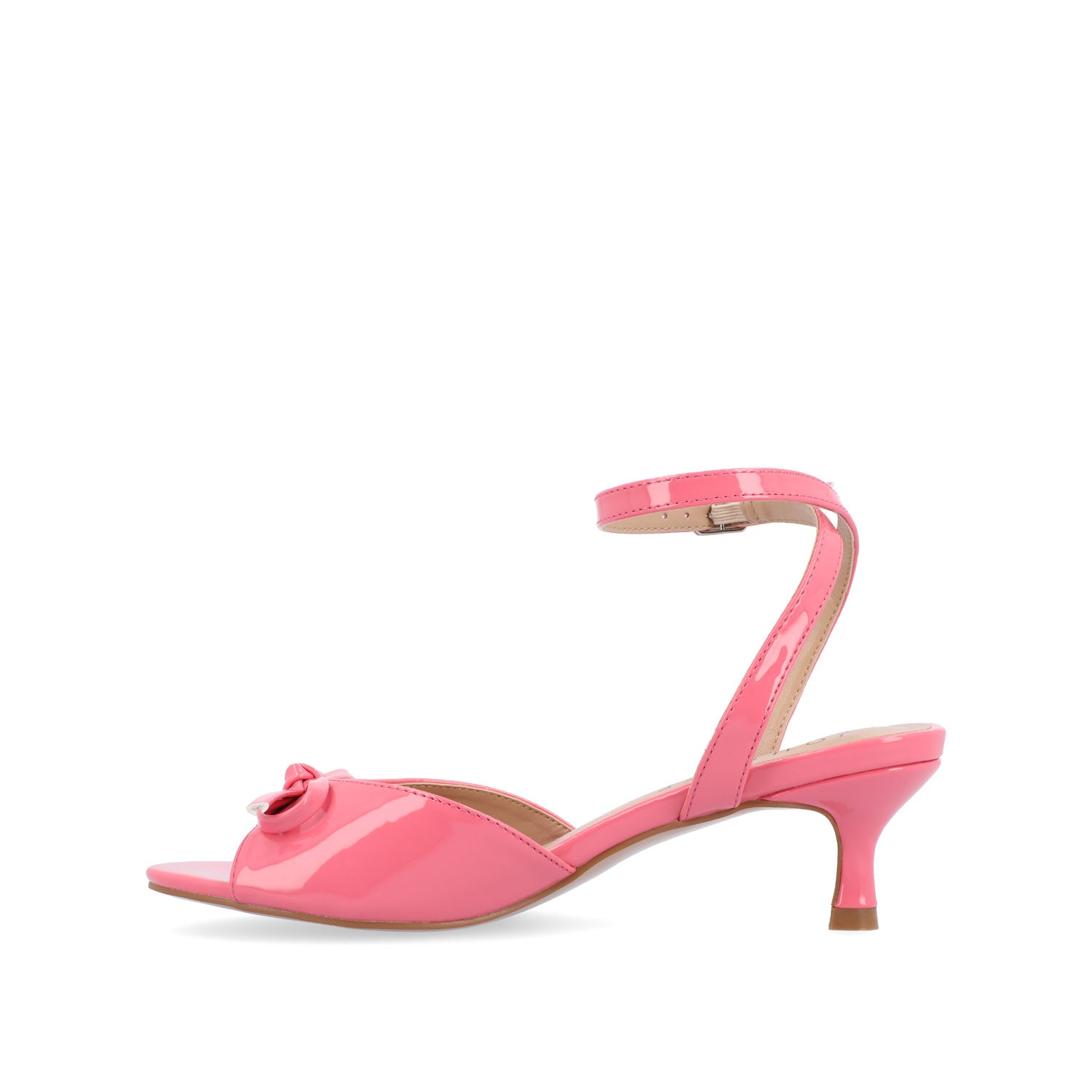 Journee JENNIFER STRAPPY KITTEN HEELS IN PATENT - Pink Patent