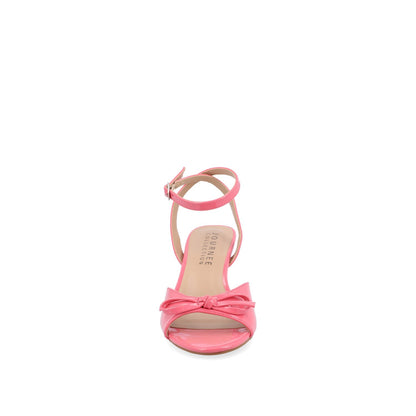 Journee JENNIFER STRAPPY KITTEN HEELS IN PATENT - Pink Patent