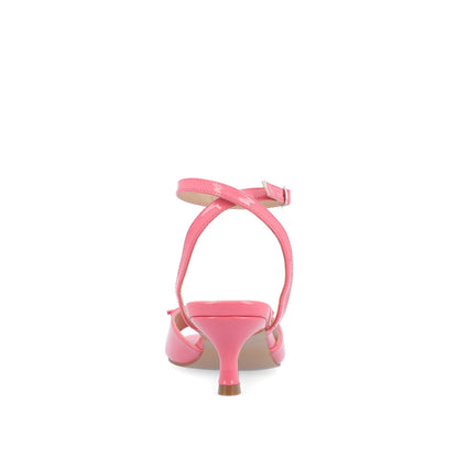 Journee JENNIFER STRAPPY KITTEN HEELS IN PATENT - Pink Patent