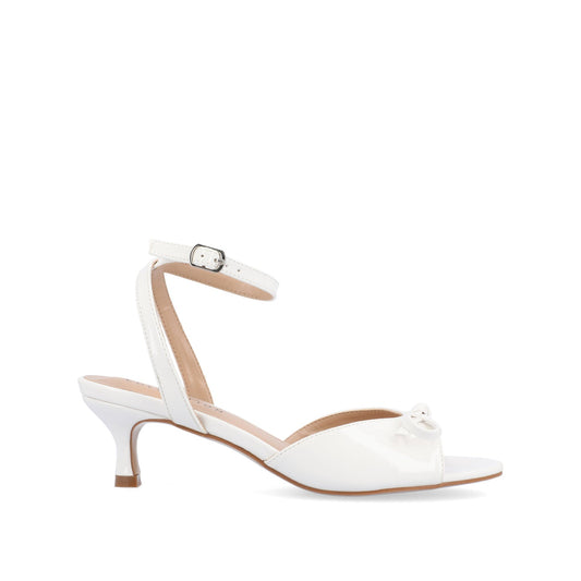 Journee JENNIFER STRAPPY KITTEN HEELS IN PATENT - White Patent
