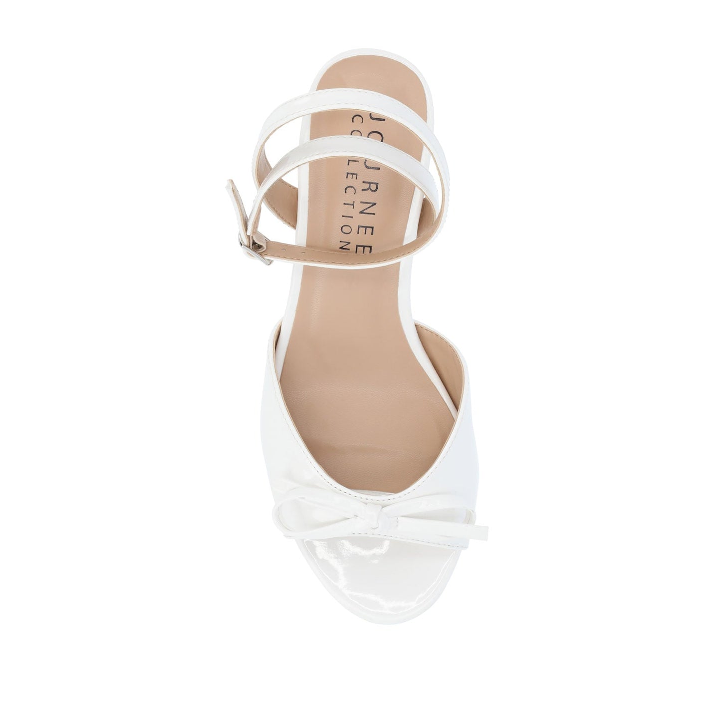 Journee JENNIFER STRAPPY KITTEN HEELS IN PATENT - White Patent