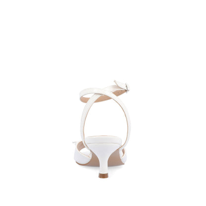 Journee JENNIFER STRAPPY KITTEN HEELS IN PATENT - White Patent