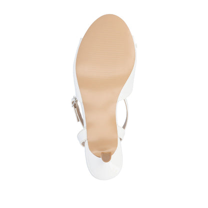 Journee JENNIFER STRAPPY KITTEN HEELS IN PATENT - White Patent