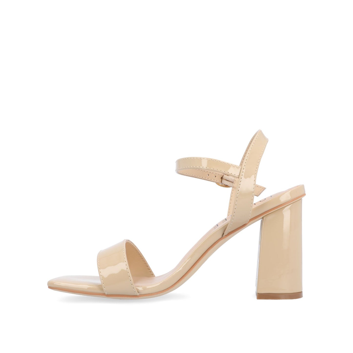Journee TIVONA STRAPPY BLOCK HEELS IN STATEMENT - Tan