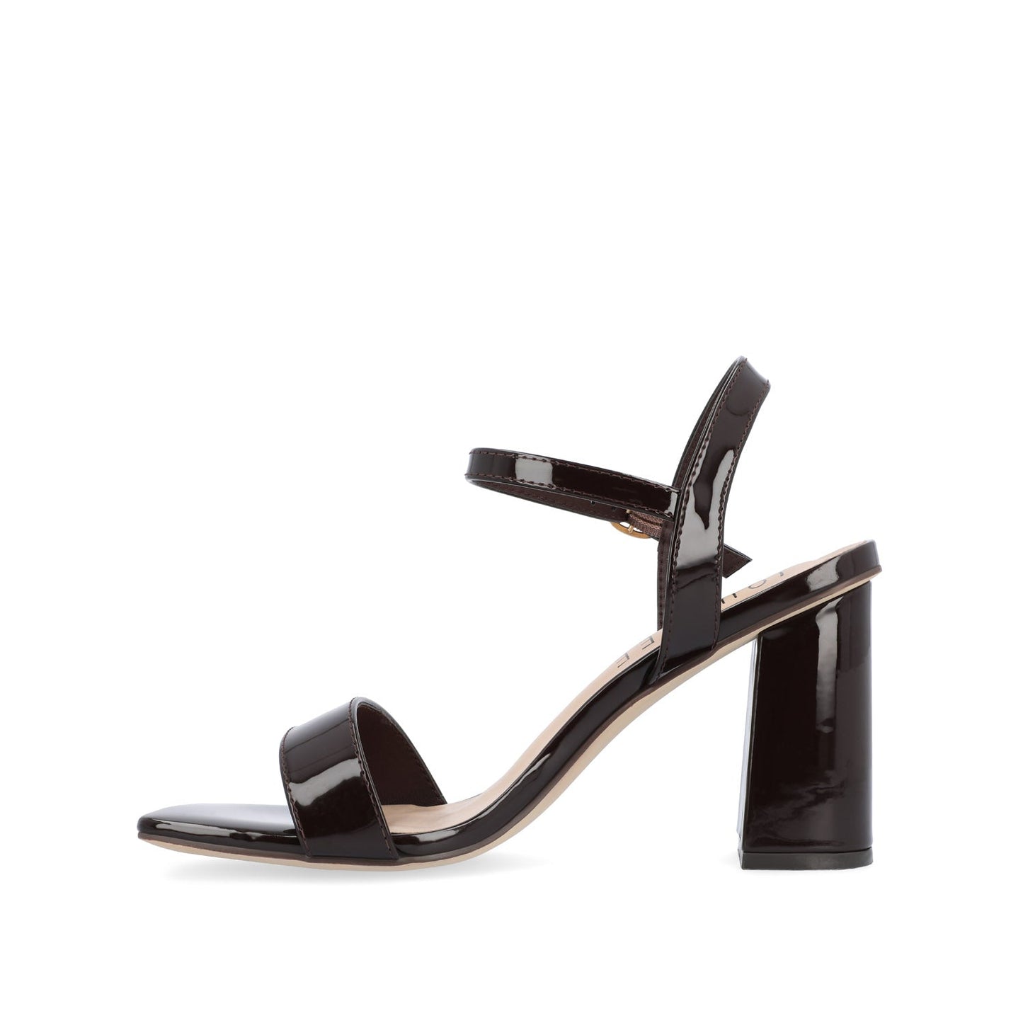 Journee TIVONA STRAPPY BLOCK HEELS IN STATEMENT - Dark Brown