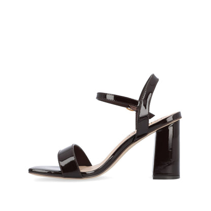 Journee TIVONA STRAPPY BLOCK HEELS IN STATEMENT - Dark Brown