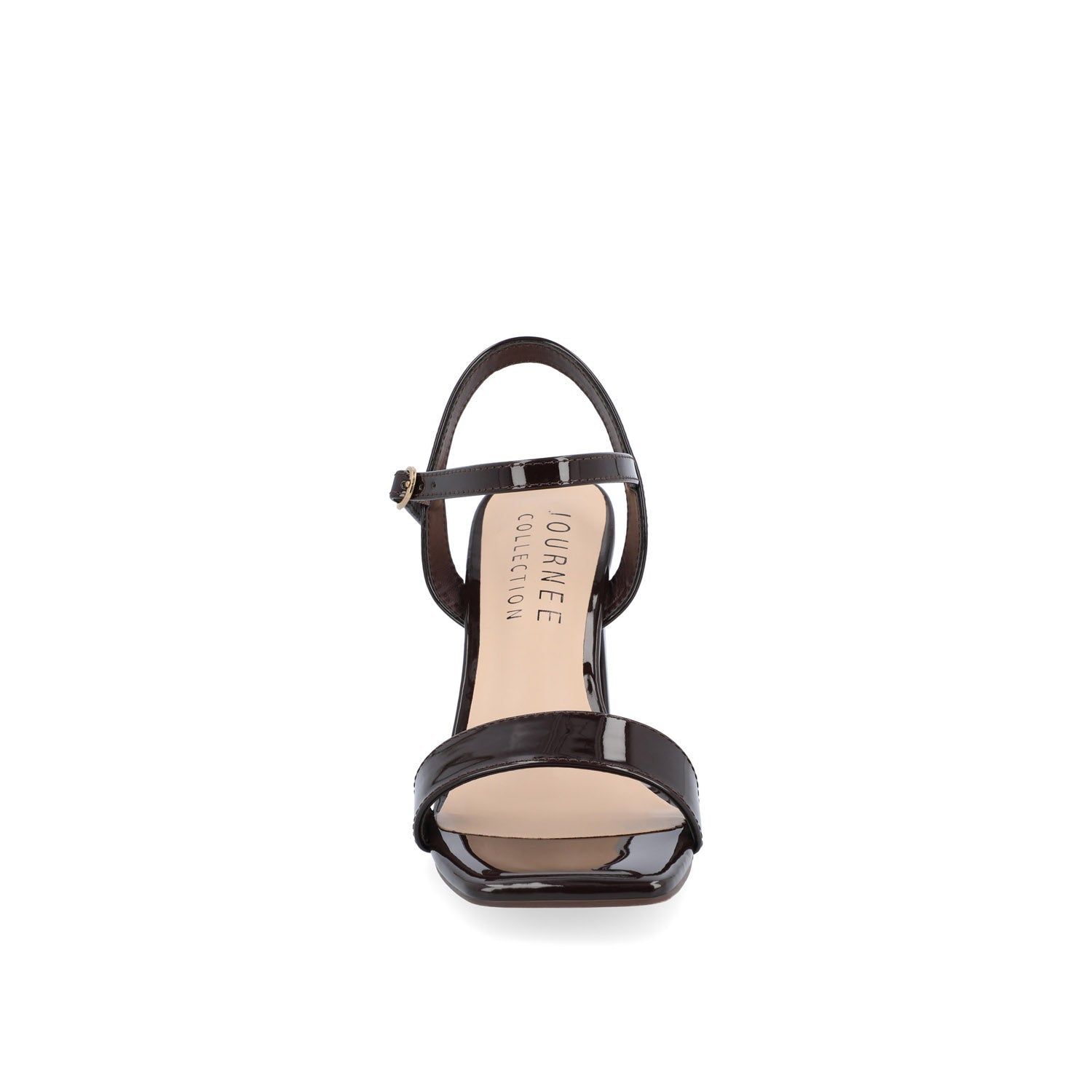 Journee TIVONA STRAPPY BLOCK HEELS IN STATEMENT - Dark Brown