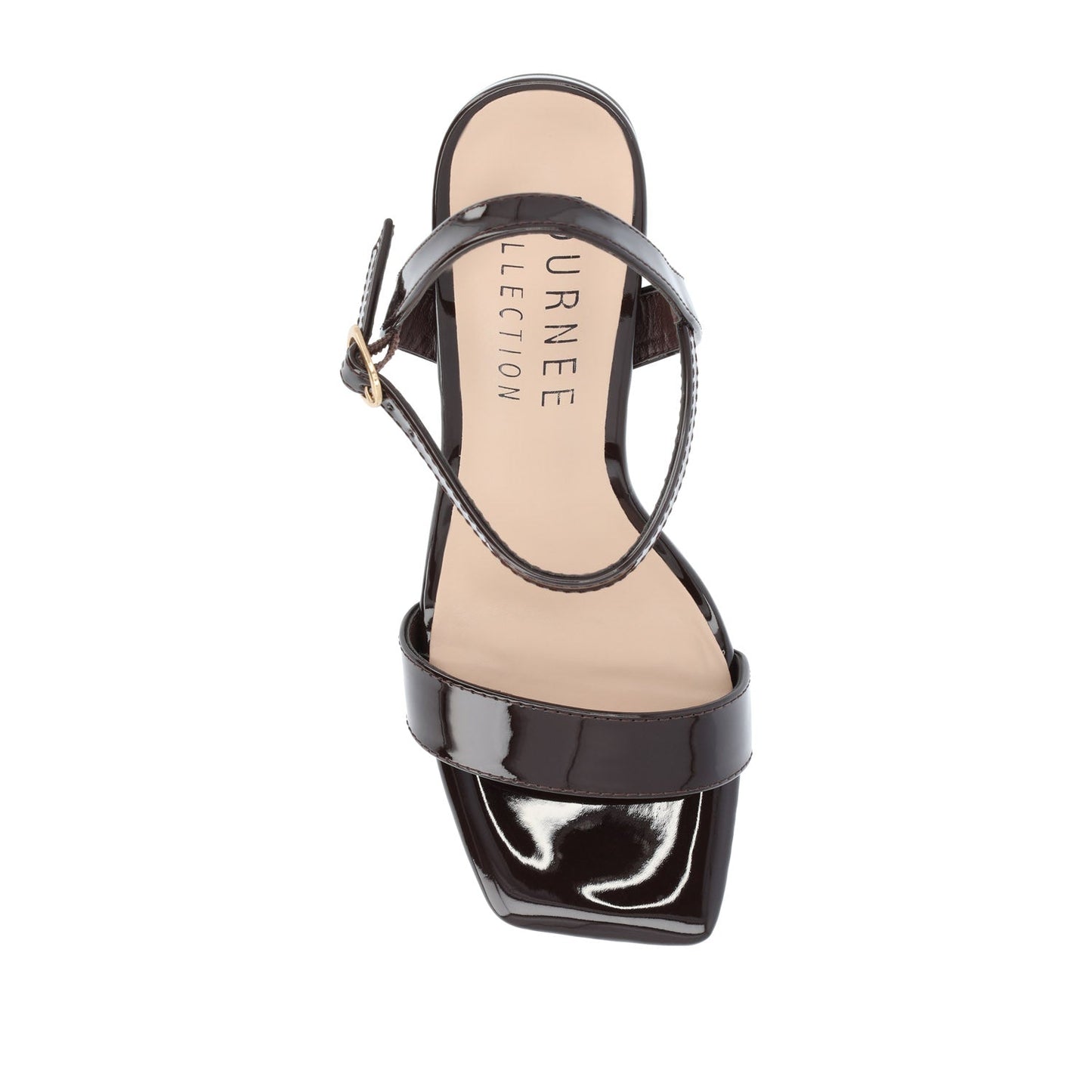 Journee TIVONA STRAPPY BLOCK HEELS IN STATEMENT - Dark Brown