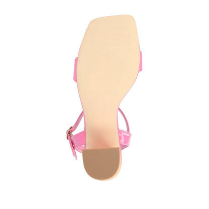 Journee TIVONA STRAPPY BLOCK HEELS IN STATEMENT - Pink