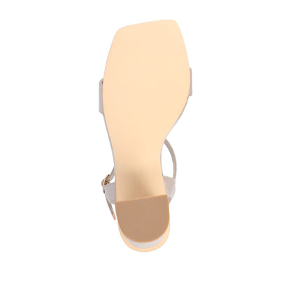 Journee TIVONA STRAPPY BLOCK HEELS IN STATEMENT - Taupe