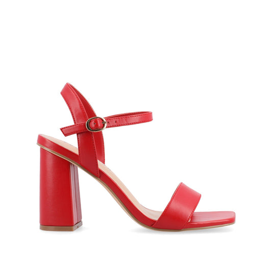 Journee TIVONA STRAPPY BLOCK HEELS IN STATEMENT - Red