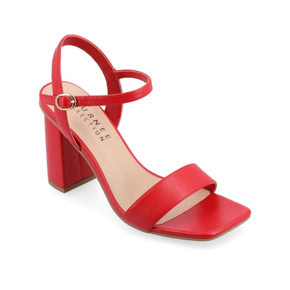 Journee TIVONA STRAPPY BLOCK HEELS IN STATEMENT - Red