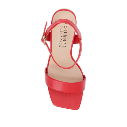 Journee TIVONA STRAPPY BLOCK HEELS IN STATEMENT - Red