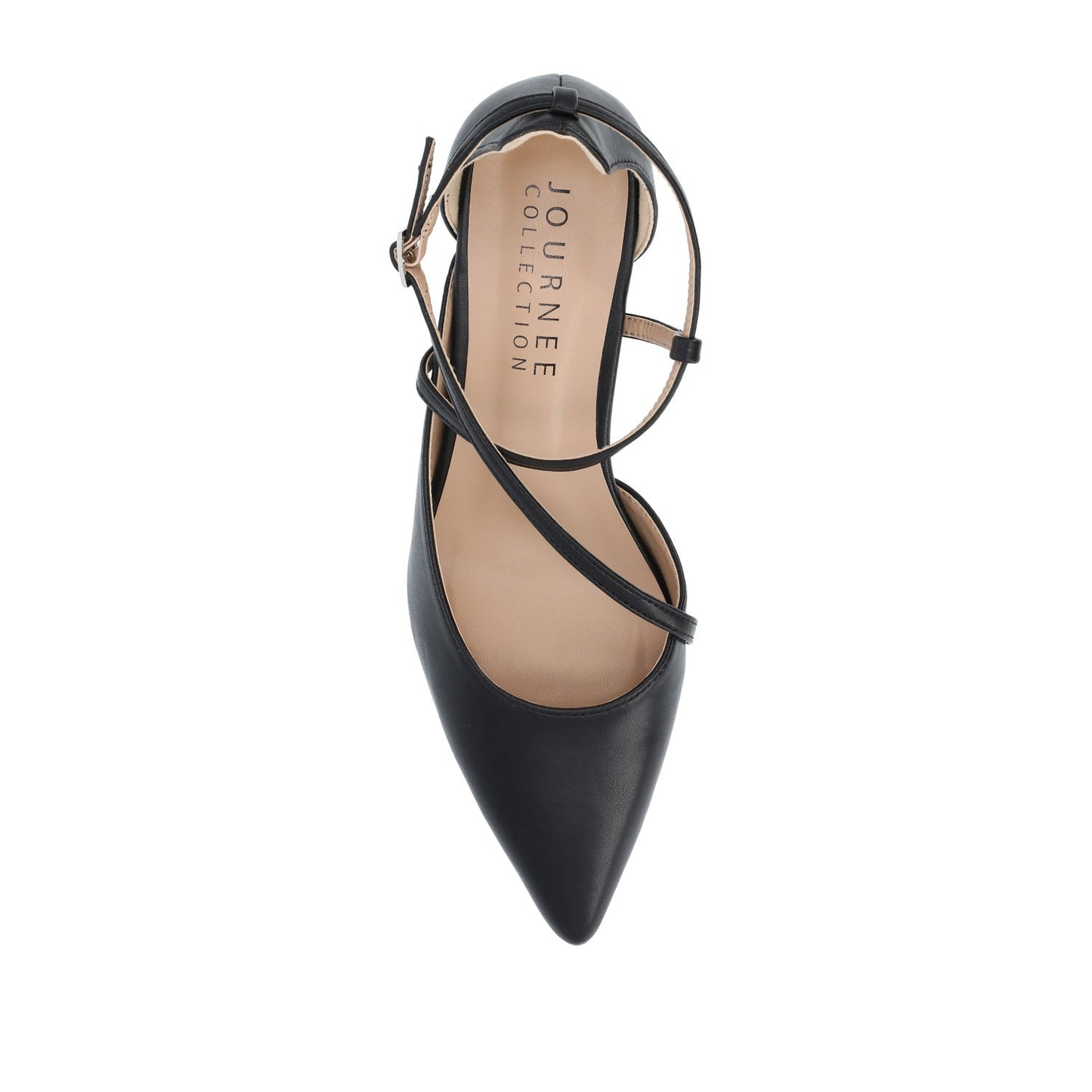 Journee GALVINN LOW BLOCK HEELS IN VEGAN LEATHER - Black PU