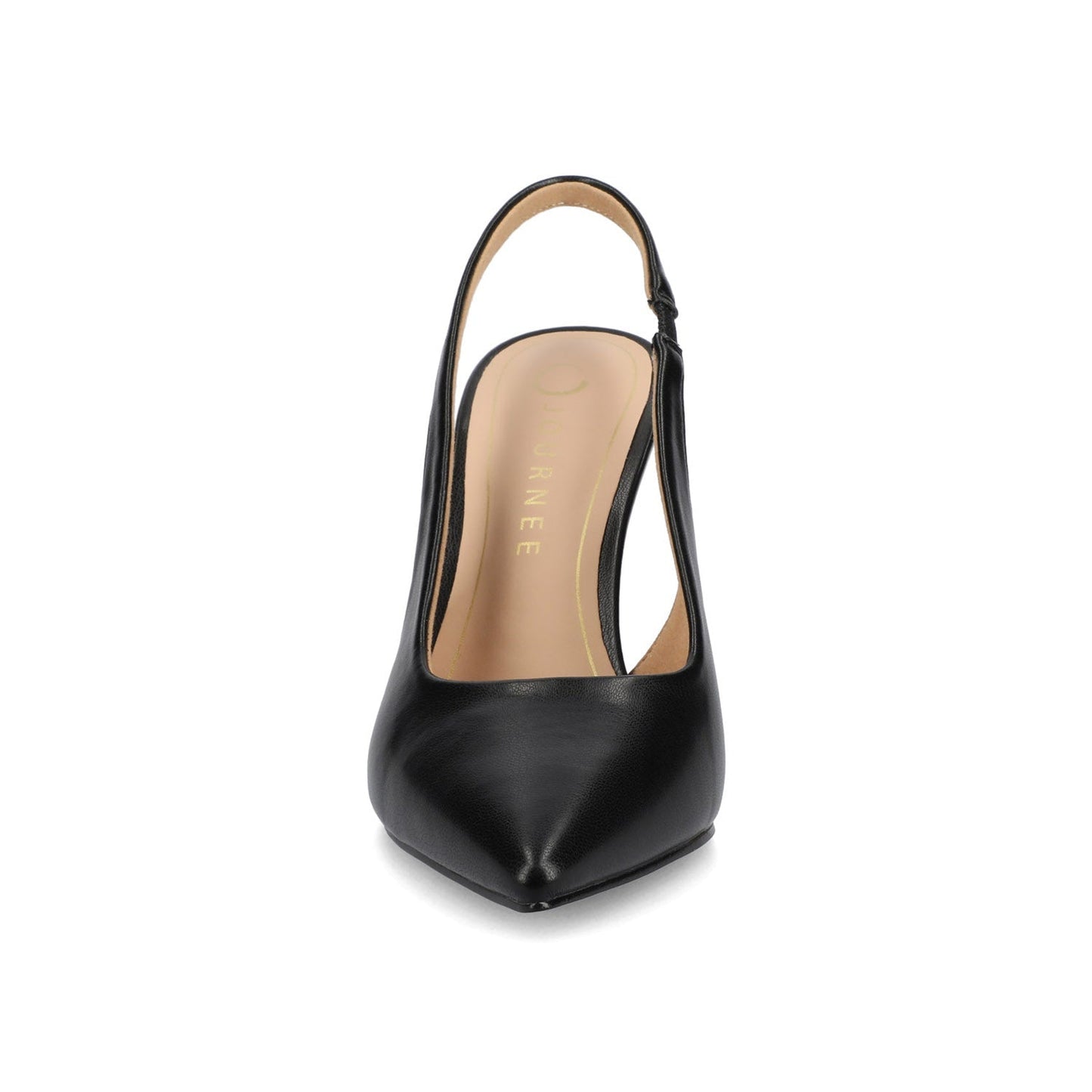 Journee ELENNEY SLINGBACK STILETTO HEELS - Black PU