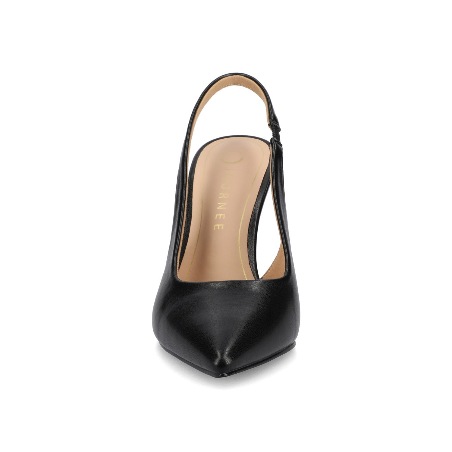 Journee ELENNEY SLINGBACK STILETTO HEELS - Black PU