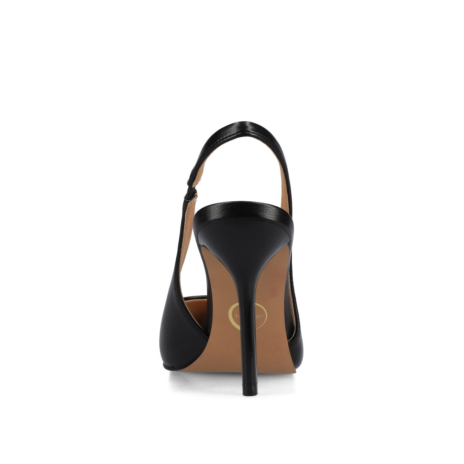Journee ELENNEY SLINGBACK STILETTO HEELS - Black PU
