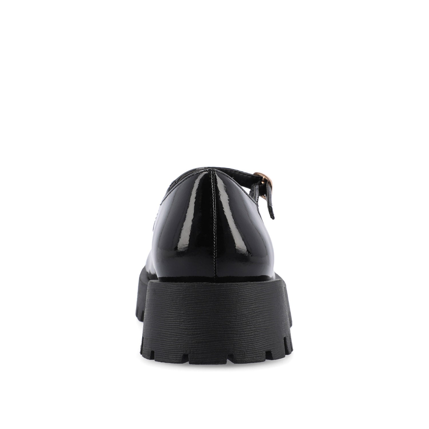 Journee KAMIE LUG SOLE MARY JANE FLATS - Black Patent