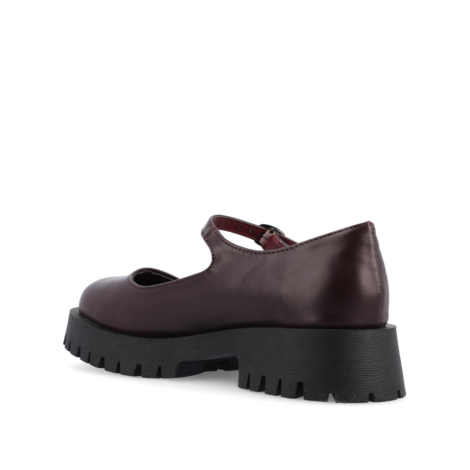 Journee KAMIE LUG SOLE MARY JANE FLATS - Wine PU