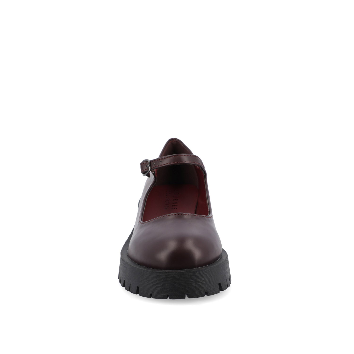 Journee KAMIE LUG SOLE MARY JANE FLATS - Wine PU