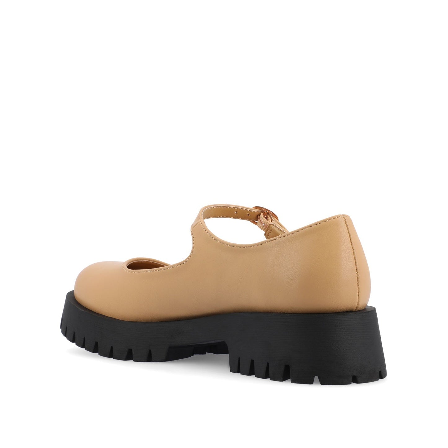 Journee KAMIE LUG SOLE MARY JANE FLATS - Tan PU