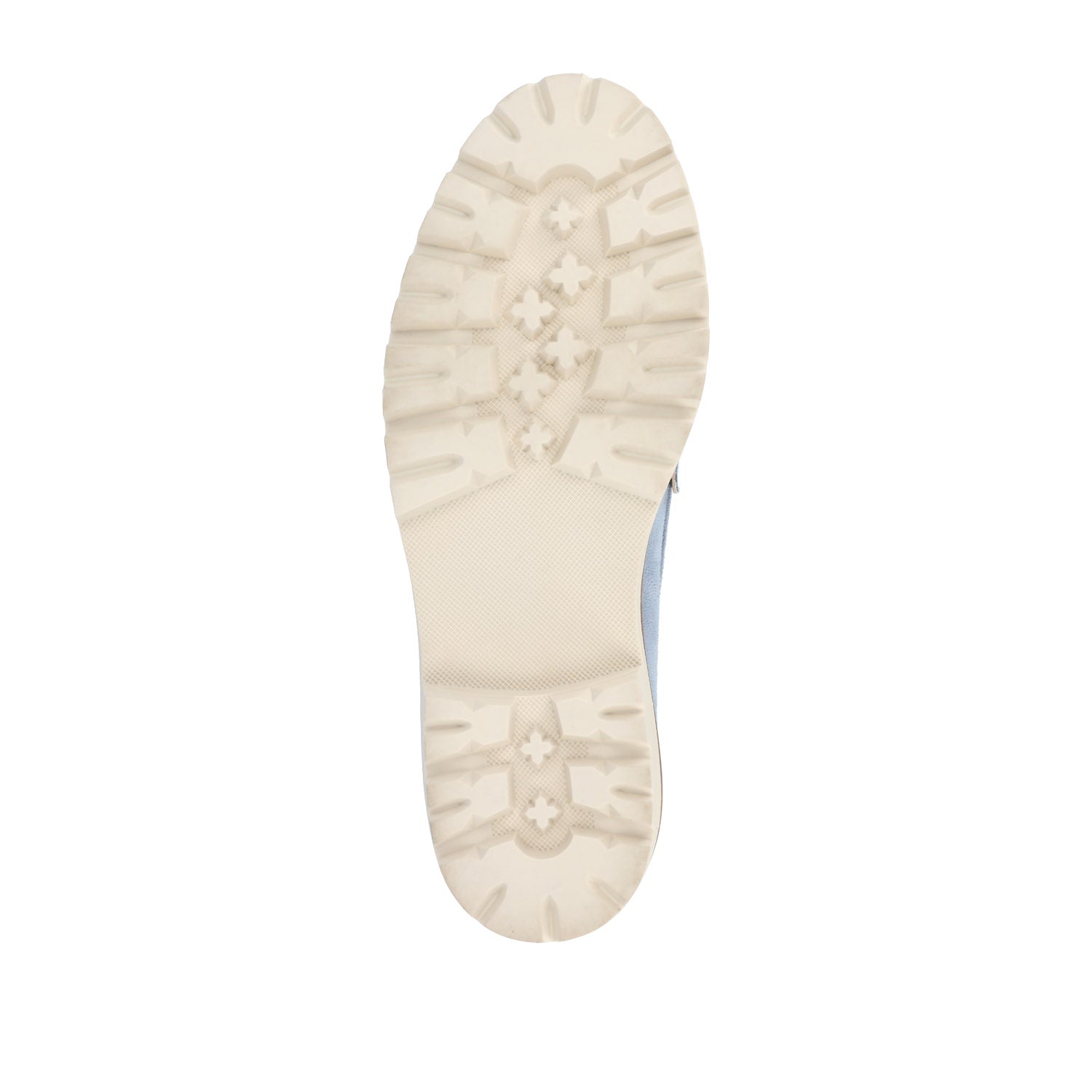 Journee KENLY LOAFER FLATS IN FAUX SUEDE - Light Blue Faux Suede