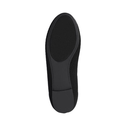 Journee MARYANN KNIT FABRIC BALLET FLATS - Black Knit