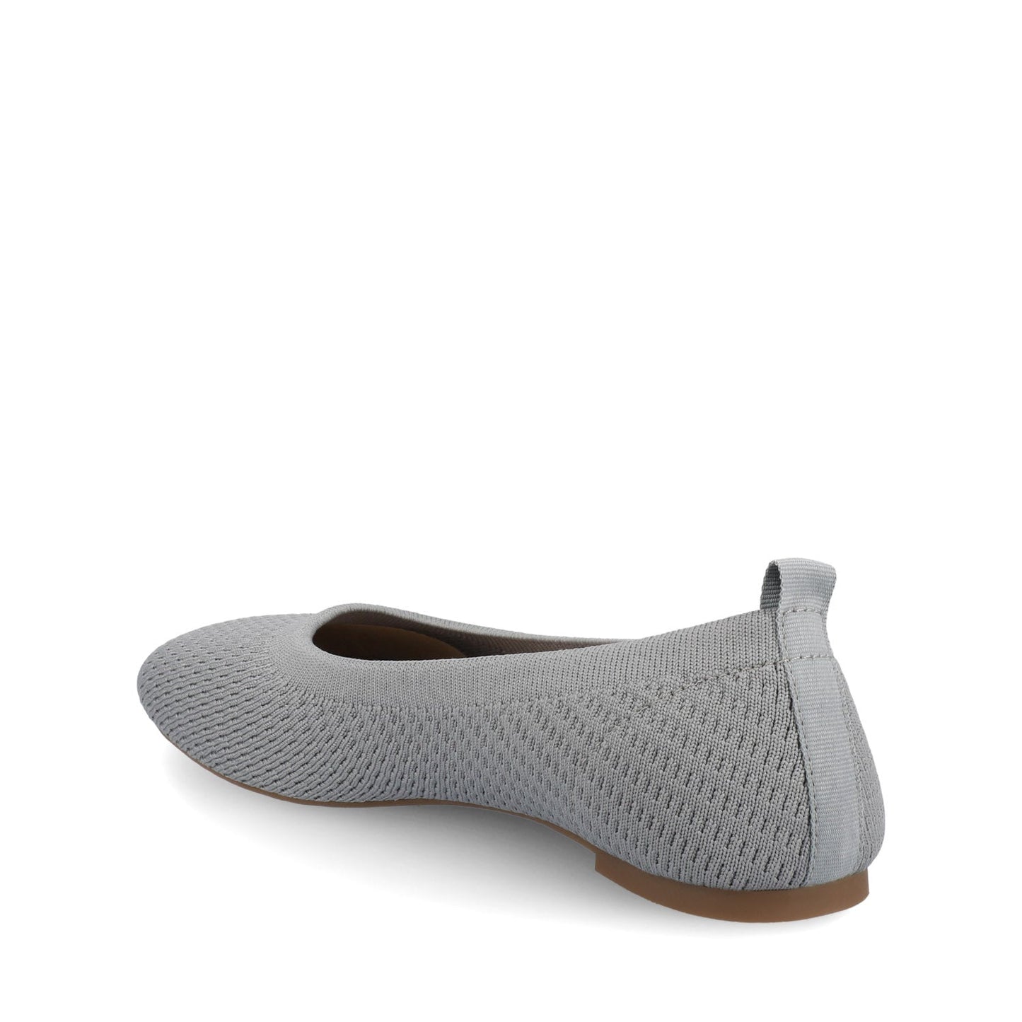 Journee MARYANN KNIT FABRIC BALLET FLATS - Grey Knit