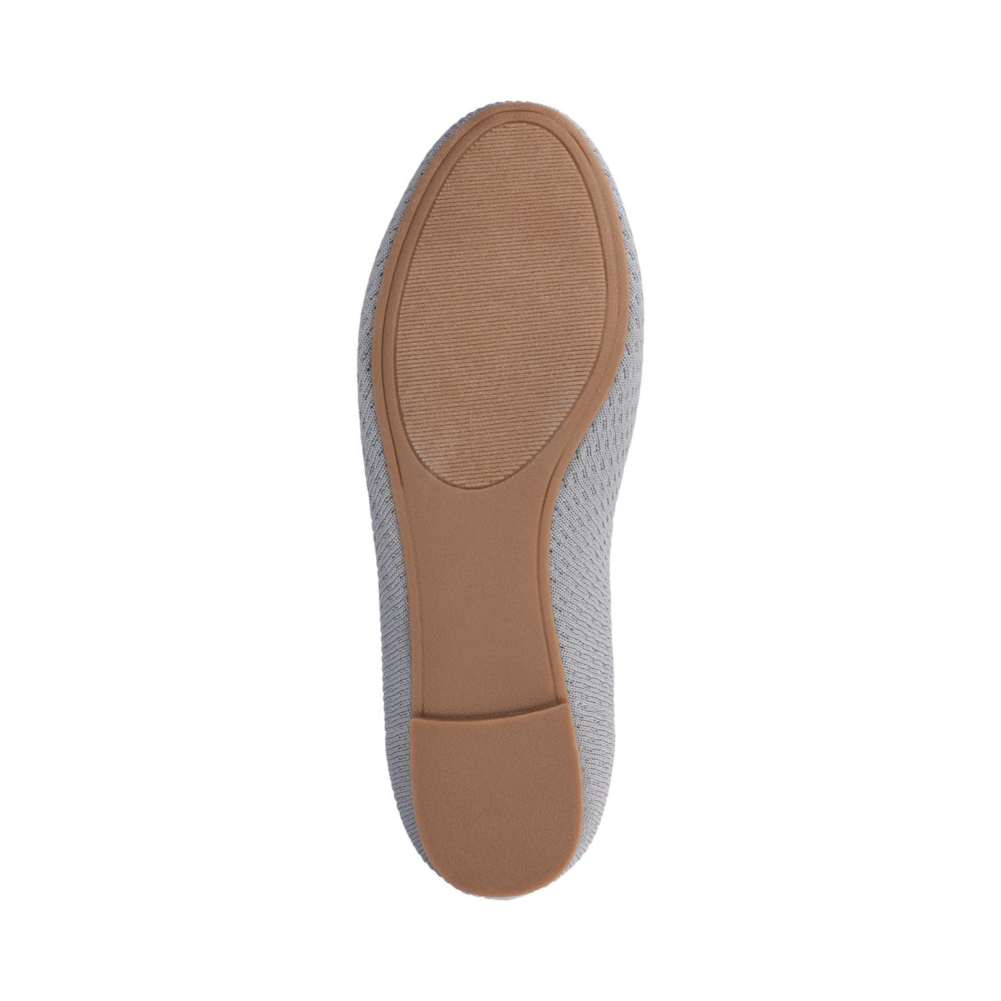 Journee MARYANN KNIT FABRIC BALLET FLATS - Grey Knit