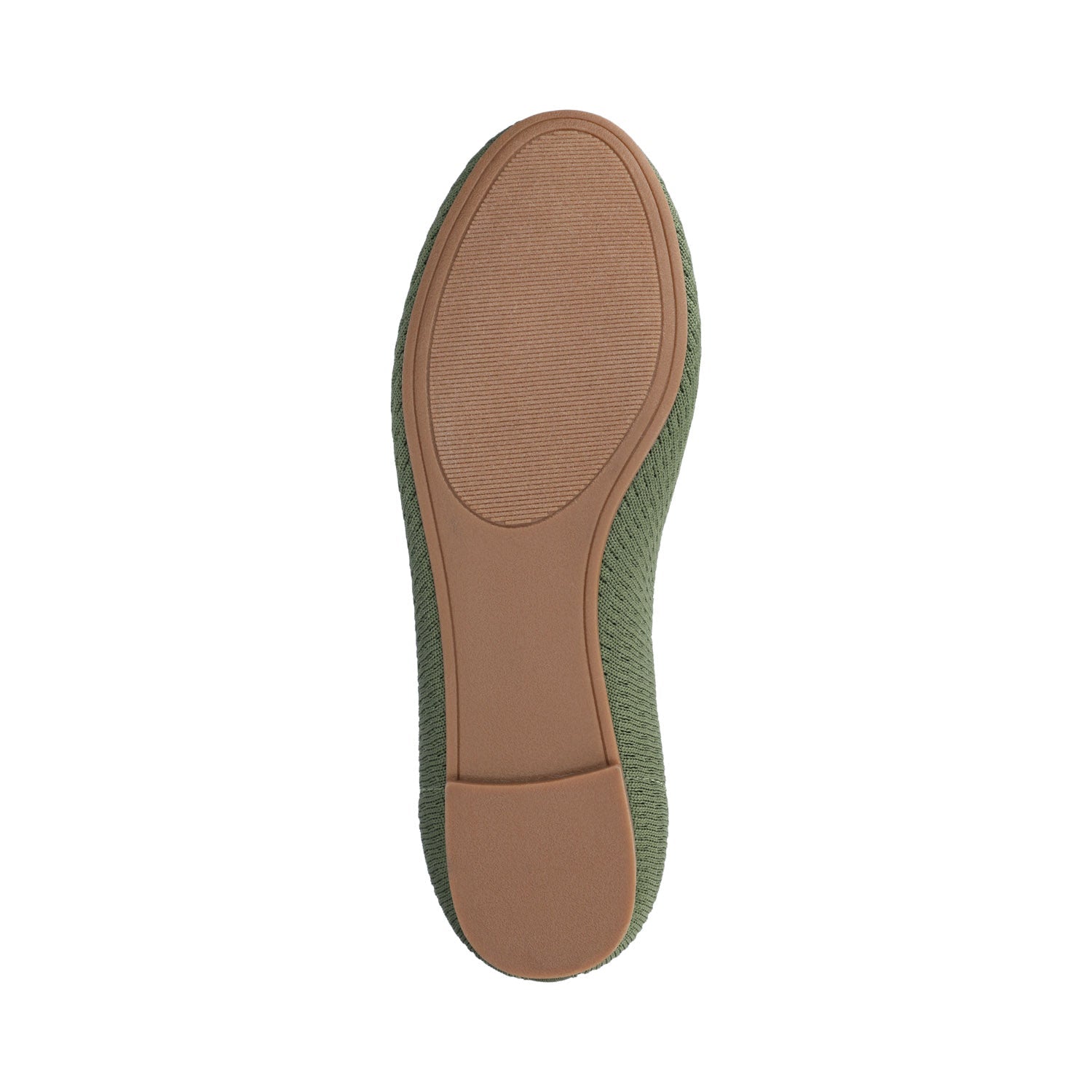 Journee MARYANN KNIT FABRIC BALLET FLATS - Green Knit