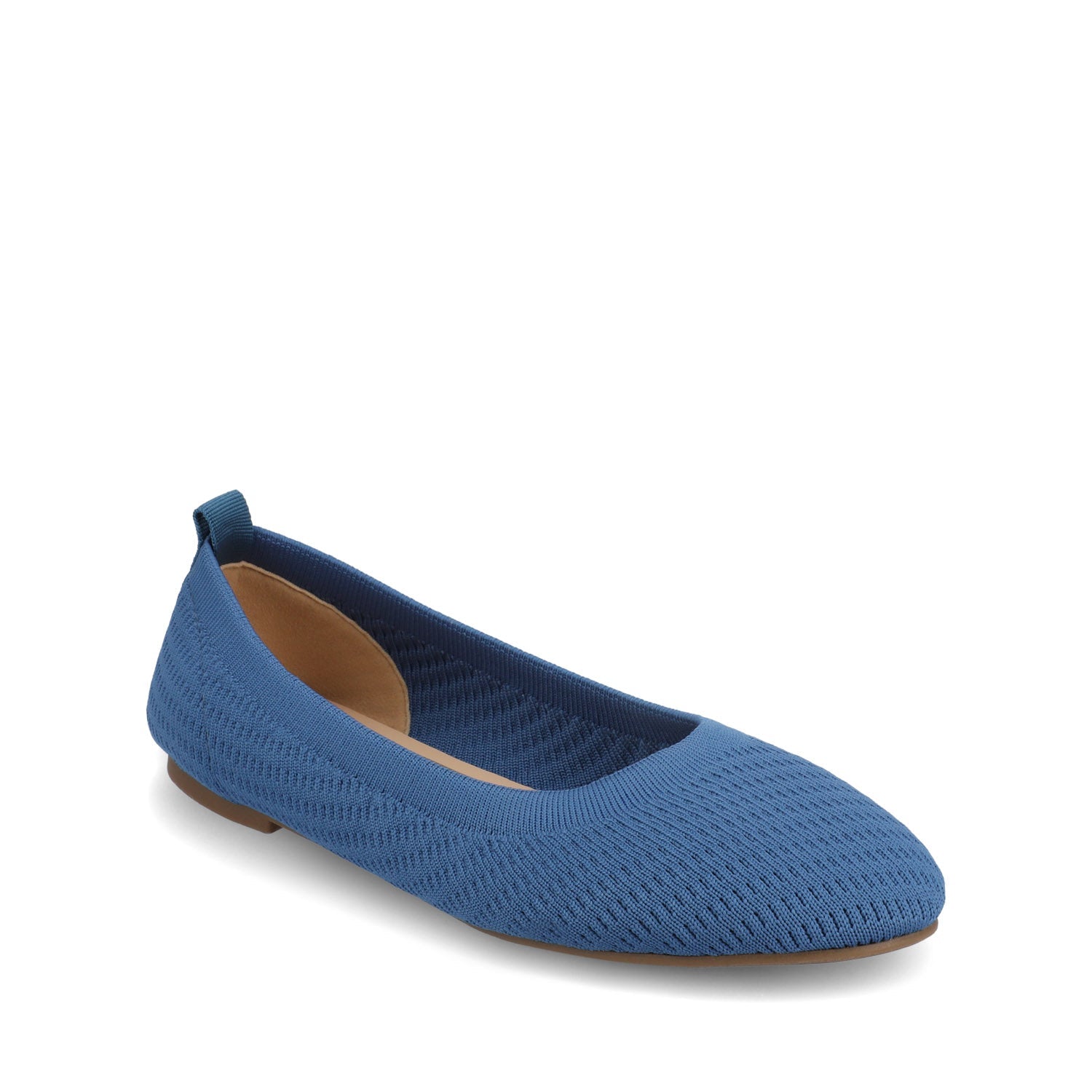 Journee MARYANN KNIT FABRIC BALLET FLATS - Blue Knit
