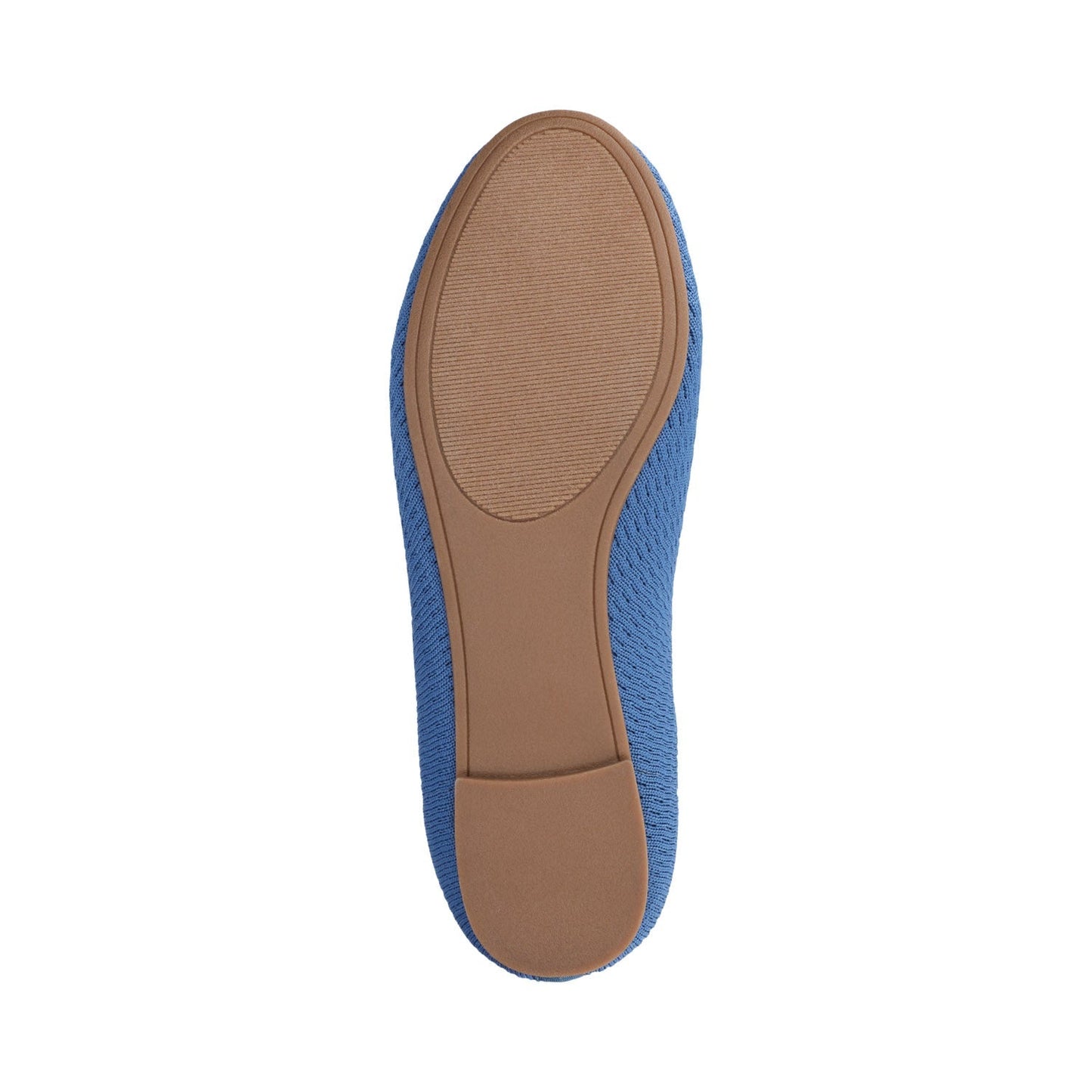 Journee MARYANN KNIT FABRIC BALLET FLATS - Blue Knit