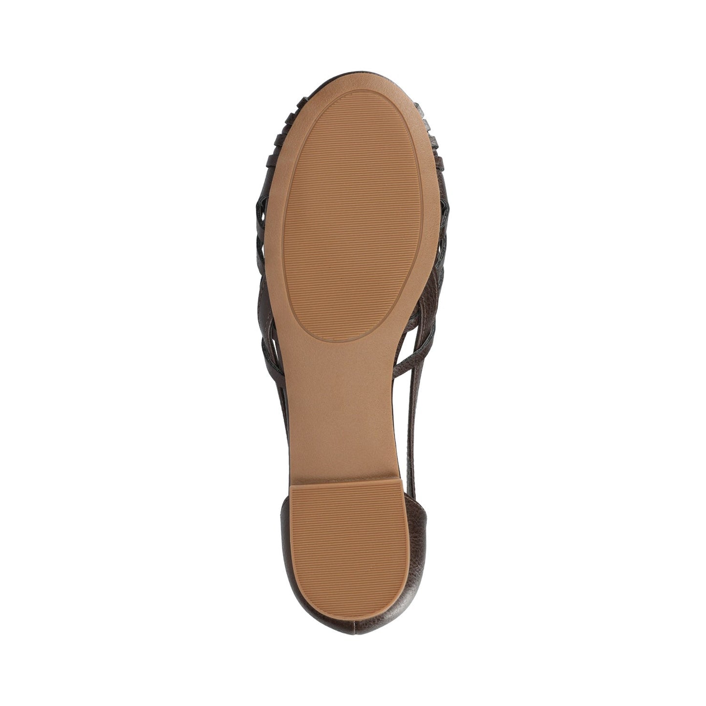 Journee EKKO WOVEN FLATS IN VEGAN LEATHER - Brown PU