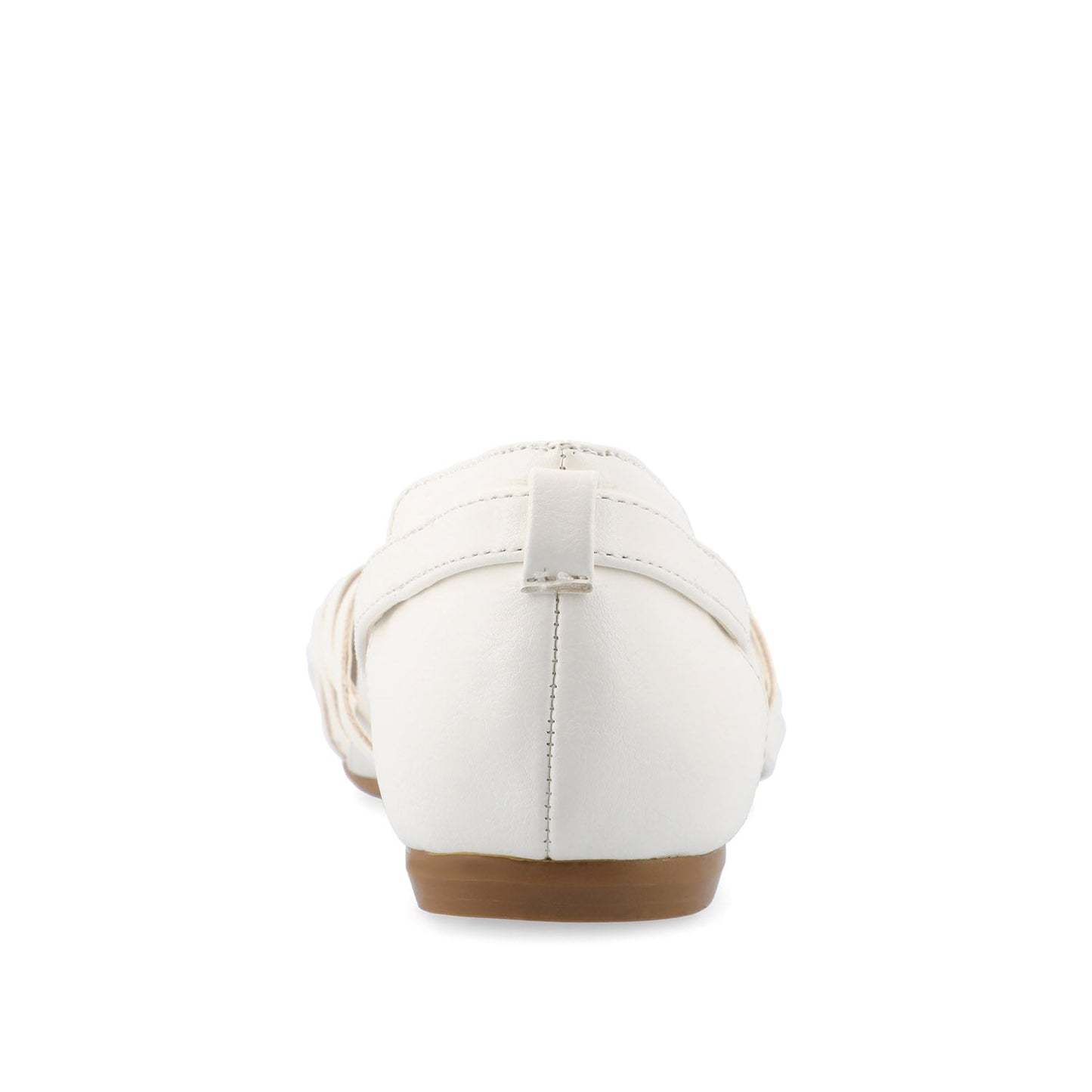 Journee EKKO WOVEN FLATS IN VEGAN LEATHER - White PU