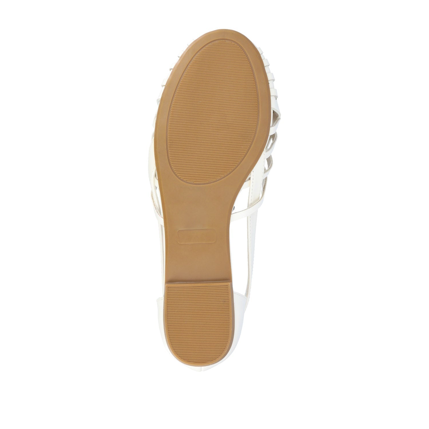 Journee EKKO WOVEN FLATS IN VEGAN LEATHER - White PU