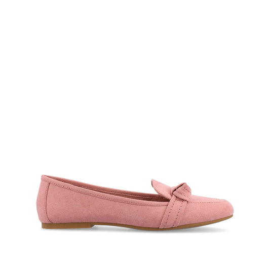 Journee MARCI LOAFER FLATS IN FAUX SUEDE - Blush