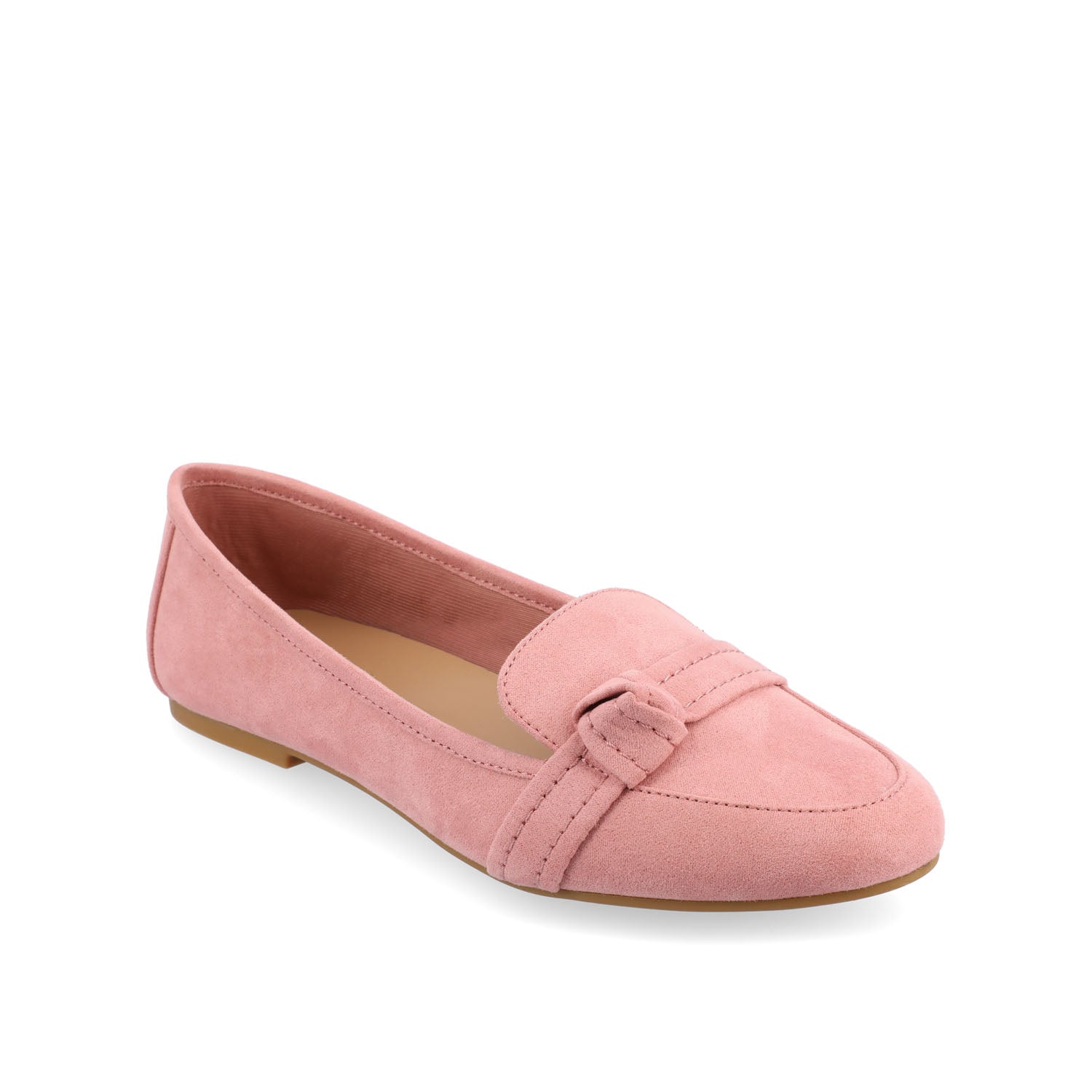 Journee MARCI LOAFER FLATS IN FAUX SUEDE - Blush