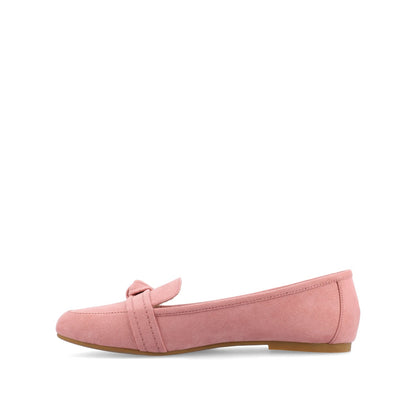 Journee MARCI LOAFER FLATS IN FAUX SUEDE - Blush
